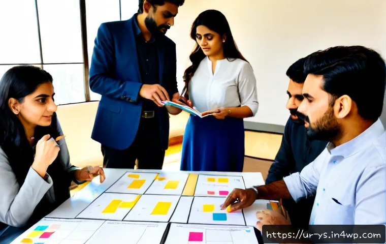 Home 17 협력적 창의성을 위한 성과 측정 지표 - Photorealistic collaborative creativity workshop in a modern Karachi co-working studio, diverse Paki...